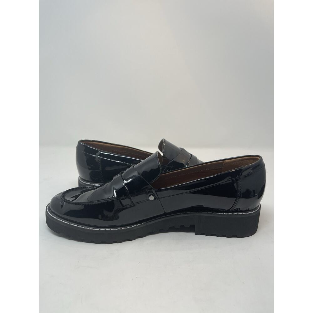 Franco Sarto Cassandra Penny Loafers with a Lug Sole Patent Leather Size 10M - Picture 7 of 9